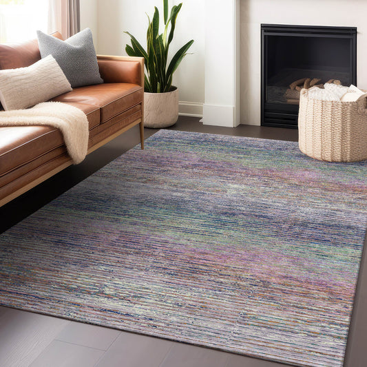 Addison Rugs Chantille ACN1265BL 8 x 10 (ft) Blush Rectangular Indoor/Outdoor Geometric Machine washable Pet Friendly Area rug