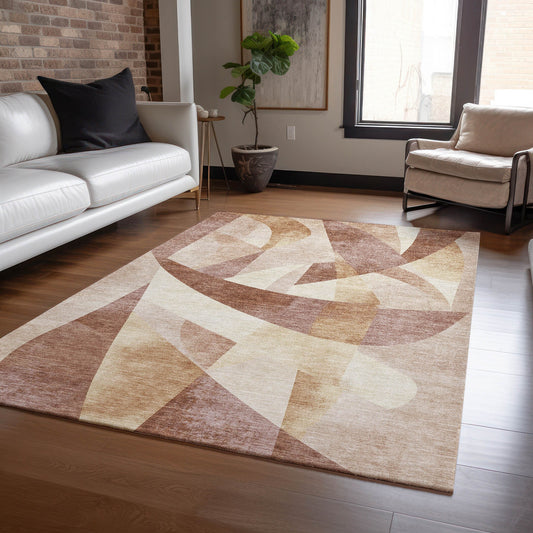 Addison Rugs Chantille ACN1836PK 9 x 12 (ft) Loomed Paprika Rectangular Indoor/Outdoor Geometric Machine washable Pet Friendly Area rug