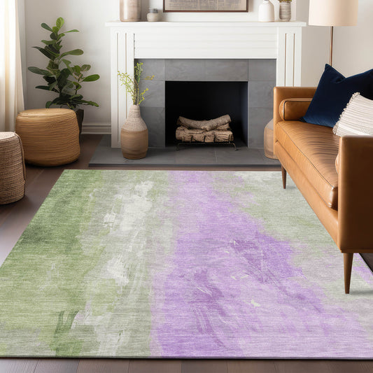 Addison Rugs Chantille ACN1844AL 9 x 12 (ft) Loomed Aloe Rectangular Indoor/Outdoor Geometric Machine washable Pet Friendly Area rug