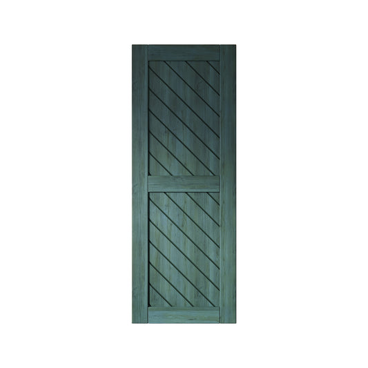 HOMACER 26-in x 80-in Royal Pine Prefinished Non-standard Pine Wood Solid core Single Barn Door (Hardware Not Included)