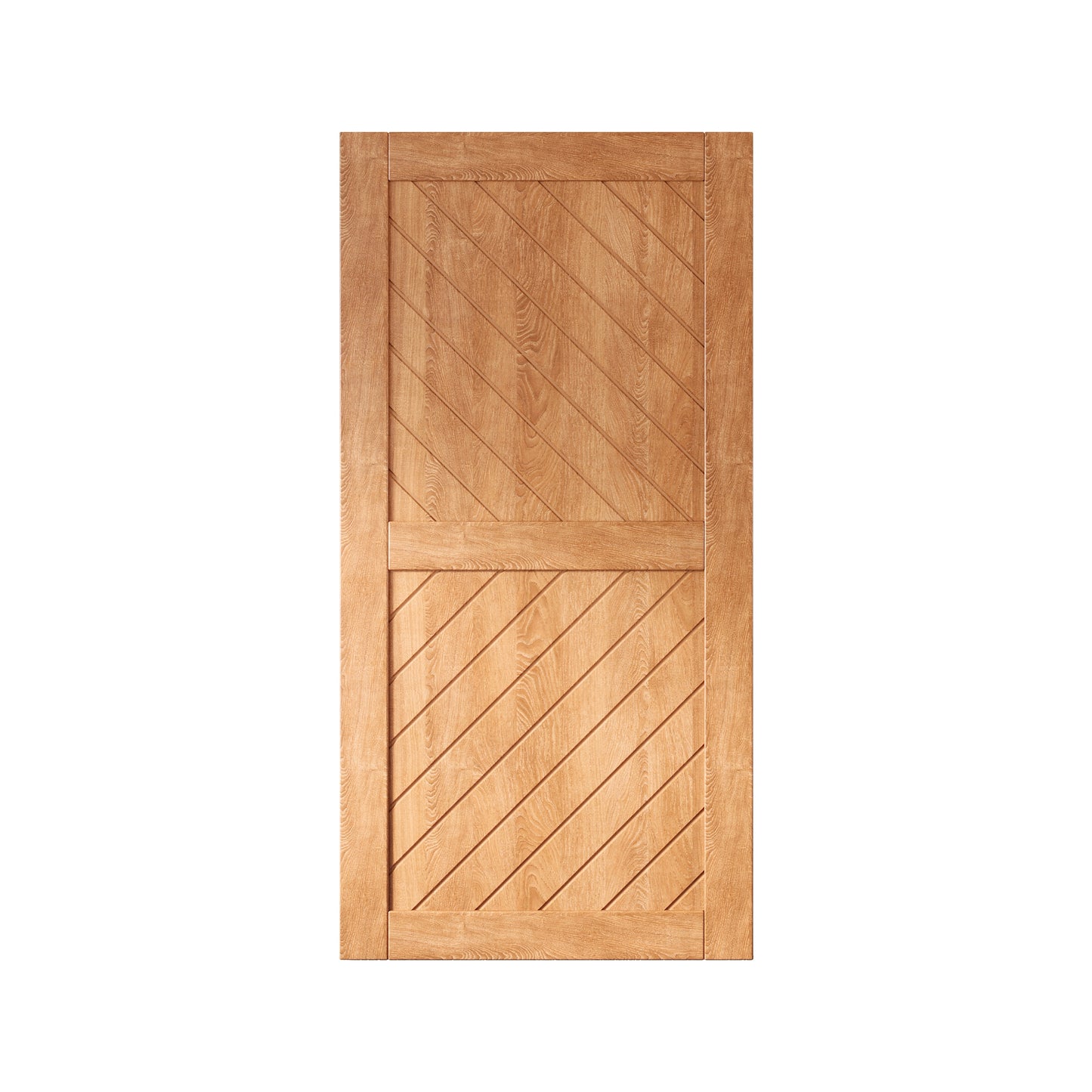 HOMACER 32-in x 80-in Early American Prefinished Non-standard Pine Wood Solid core Single Barn Door (Hardware Not Included)