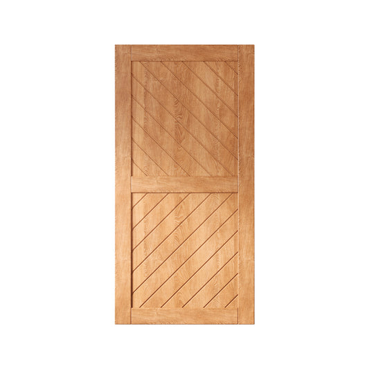 HOMACER 32-in x 80-in Early American Prefinished Non-standard Pine Wood Solid core Single Barn Door (Hardware Not Included)