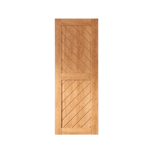 HOMACER 30-in x 80-in Early American Prefinished Non-standard Pine Wood Solid core Single Barn Door (Hardware Not Included)