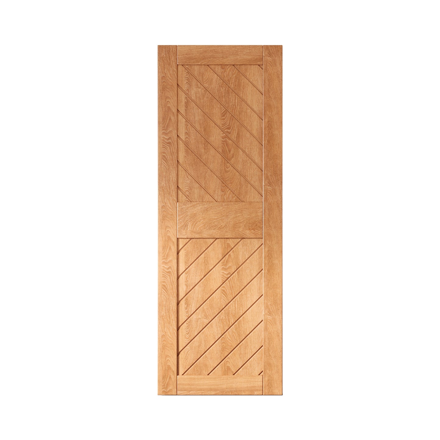 HOMACER 30-in x 84-in Early American Prefinished Non-standard Pine Wood Solid core Single Barn Door (Hardware Not Included)