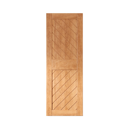 HOMACER 30-in x 84-in Early American Prefinished Non-standard Pine Wood Solid core Single Barn Door (Hardware Not Included)