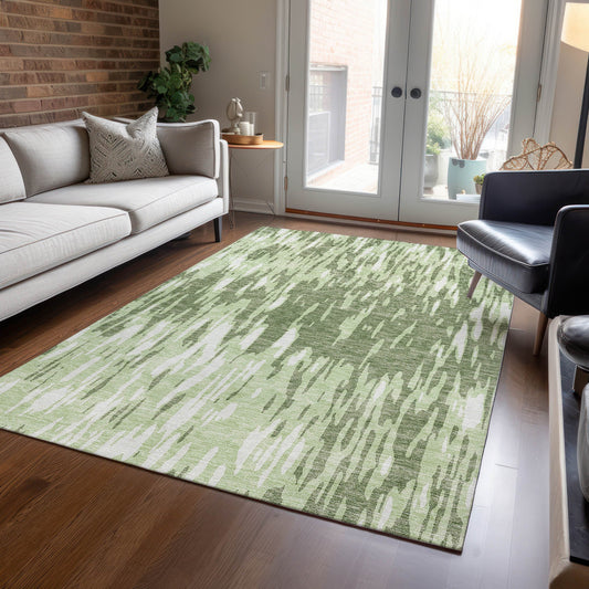 Addison Rugs Chantille ACN945GE 8 x 10 (ft) Loomed Green Rectangular Indoor/Outdoor Machine washable Pet Friendly Area rug