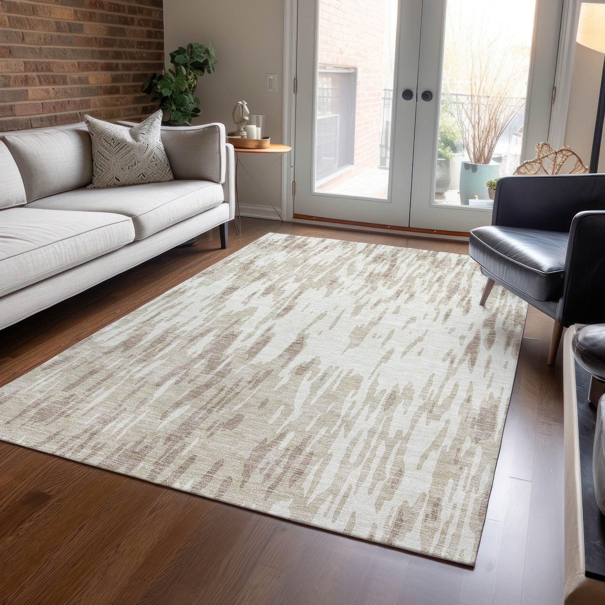 Addison Rugs Chantille ACN945IV 9 x 12 (ft) Loomed Ivory Rectangular Indoor/Outdoor Machine washable Pet Friendly Area rug
