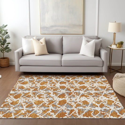 Addison Rugs Chantille ACN969CP 8 x 10 (ft) Loomed Copper Rectangular Indoor/Outdoor Machine washable Pet Friendly Area rug