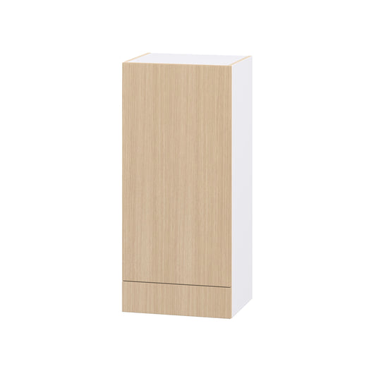Hugo&Borg Winston 18-in W x 40-in H x 14.75-in D Mojavi Oak Wall Fully assembled Cabinet (Flat Panel Slab)