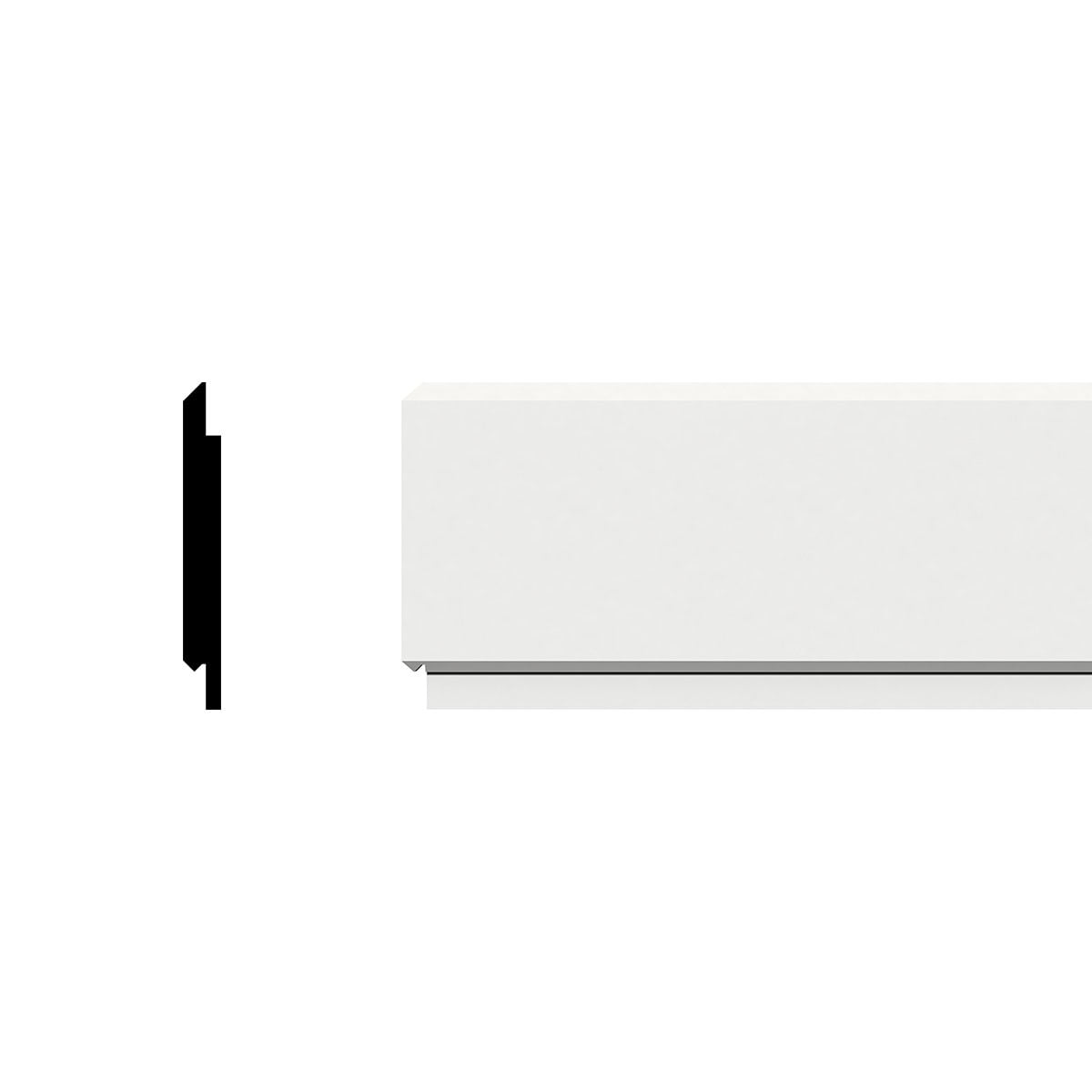 7 1/8"H x 5/8"P x 108"L Shiplap/Nickel Gap Planking Moulding, PVC