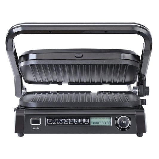 7 IN 1 Commercial Electric Griddle, 14.4" 1800W Indoor Countertop Grill, Stainless Steel Restaurant Teppanyaki Grill with Non Stick Iron Cooking Plate, 0-446 ° F Adjustable Temp Control 110V