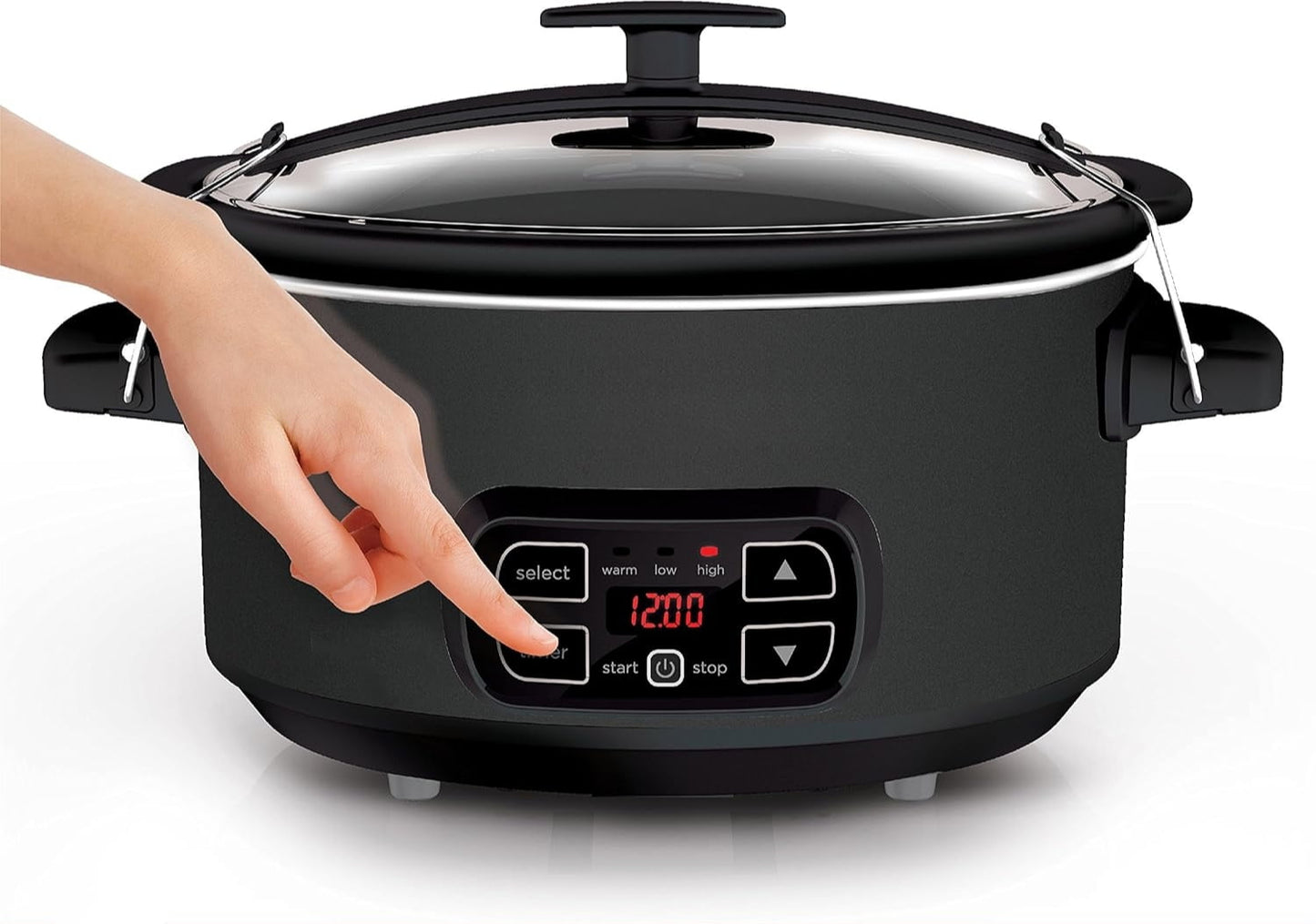 7-Quart Slow Cooker, SCD4007, Chalkboard Exterior, Locking Lid, 3 Heat Settings, Removable Stoneware Crock