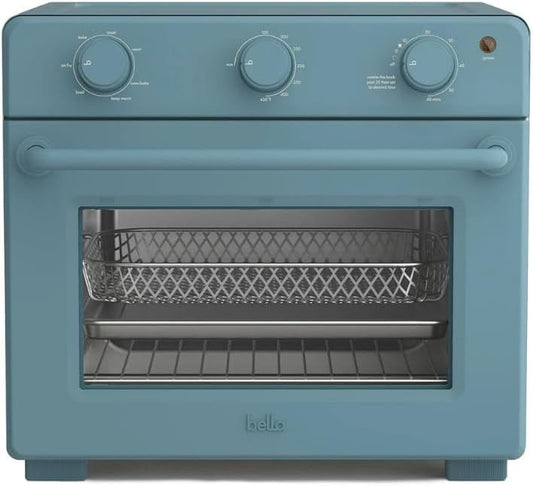 7-in-1 Air Fryer Toaster Oven with Convection, Fits 6 Slices or 12-Inch Pizza, Tempered Glass Door, Timer, Easy Controls, Countertop Kitchen Appliance