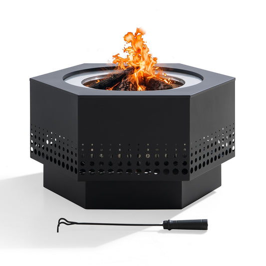 Sunjoy 27.87-in W Steel Hexagon