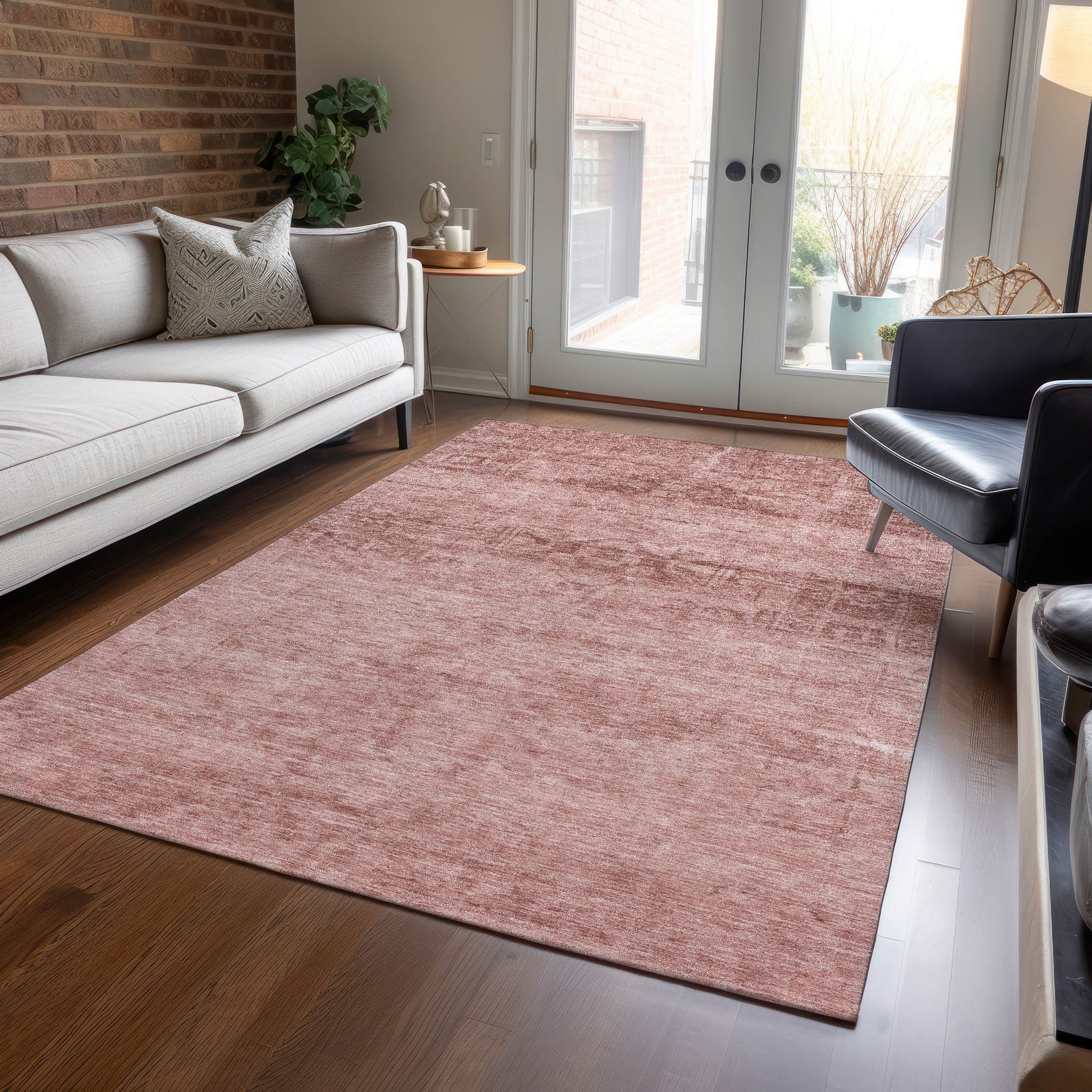 Addison Rugs Chantille ACN1647BL 8 x 10 (ft) Loomed Blush Rectangular Indoor/Outdoor Machine washable Pet Friendly Area rug
