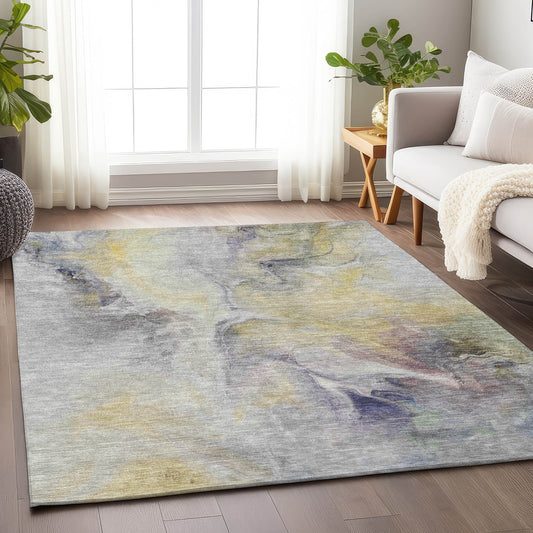 Addison Rugs Chantille ACN1679GO 9 x 12 (ft) Loomed Gold Rectangular Indoor/Outdoor Machine washable Pet Friendly Area rug
