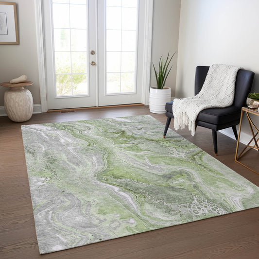 Addison Rugs Chantille ACN1681AL 9 x 12 (ft) Loomed Aloe Rectangular Indoor/Outdoor Machine washable Pet Friendly Area rug