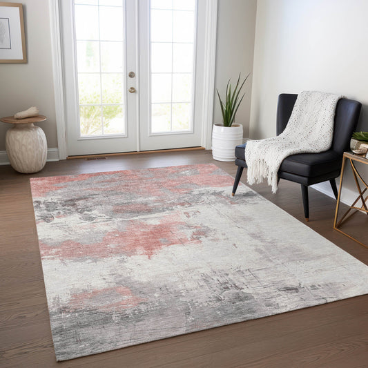 Addison Rugs Chantille ACN1685CR 8 x 10 (ft) Loomed Coral Rectangular Indoor/Outdoor Machine washable Pet Friendly Area rug