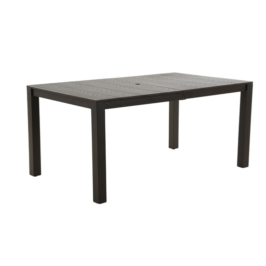 Mondawe Rectangle Outdoor Dining Table 37.99-in W x 62.99-in L with Umbrella Hole