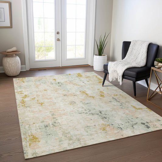 Addison Rugs Chantille ACN1753BG 8 x 10 (ft) Loomed Beige Rectangular Indoor/Outdoor Machine washable Pet Friendly Area rug