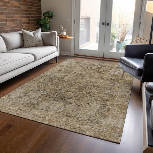 Addison Rugs Chantille ACN1773BR 8 x 10 (ft) Loomed Brown Rectangular Indoor/Outdoor Machine washable Pet Friendly Area rug