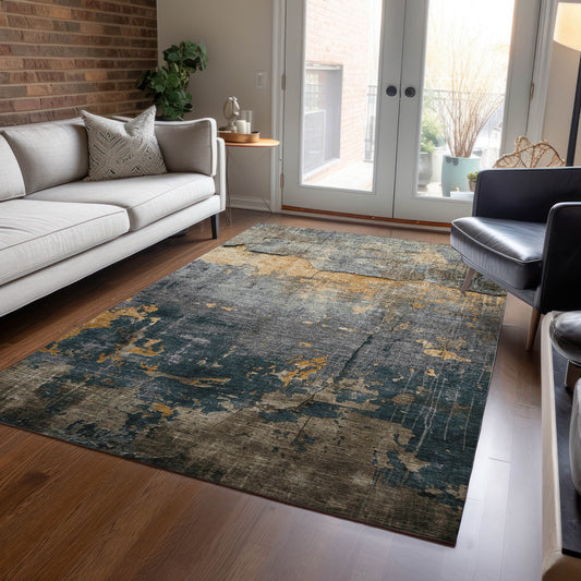 Addison Rugs Chantille ACN1780GY 9 x 12 (ft) Loomed Gray Rectangular Indoor/Outdoor Machine washable Pet Friendly Area rug