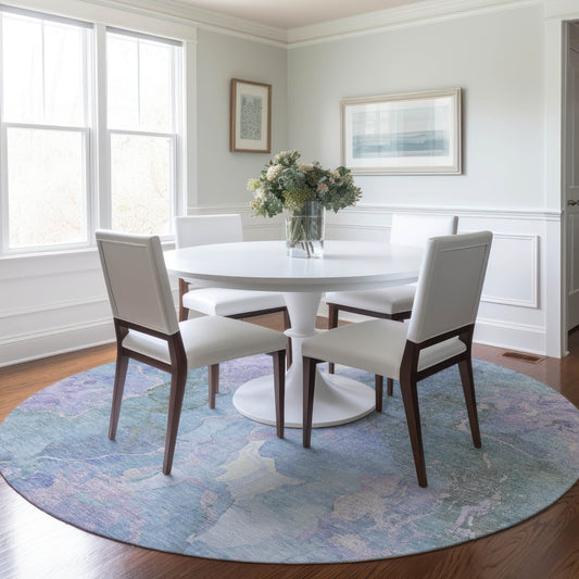 Addison Rugs Chantille ACN1785LV 8 x 8 (ft) Loomed Lavender Round Indoor/Outdoor Machine washable Pet Friendly Area rug