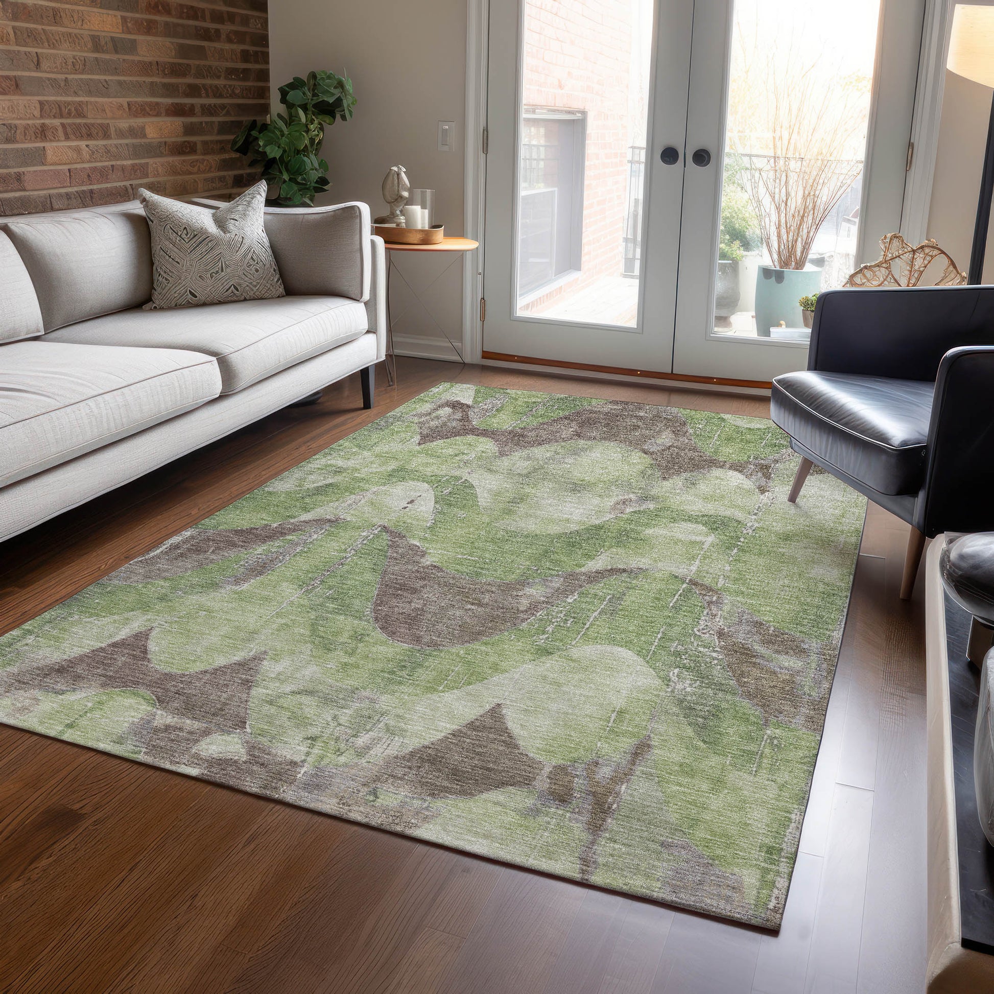 Addison Rugs Chantille ACN1786AL 8 x 10 (ft) Loomed Aloe Rectangular Indoor/Outdoor Machine washable Pet Friendly Area rug