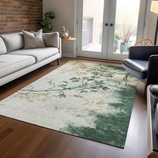 Addison Rugs Chantille ACN1798EM 9 x 12 (ft) Loomed Emerald Rectangular Indoor/Outdoor Machine washable Pet Friendly Area rug