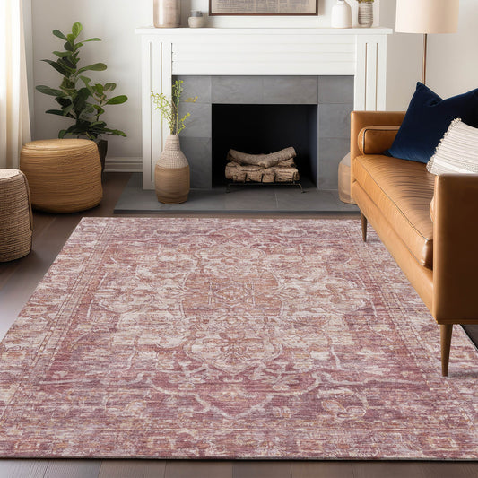 Addison Rugs Chantille ACN1728PK 9 x 12 (ft) Loomed Paprika Rectangular Indoor/Outdoor Machine washable Pet Friendly Area rug