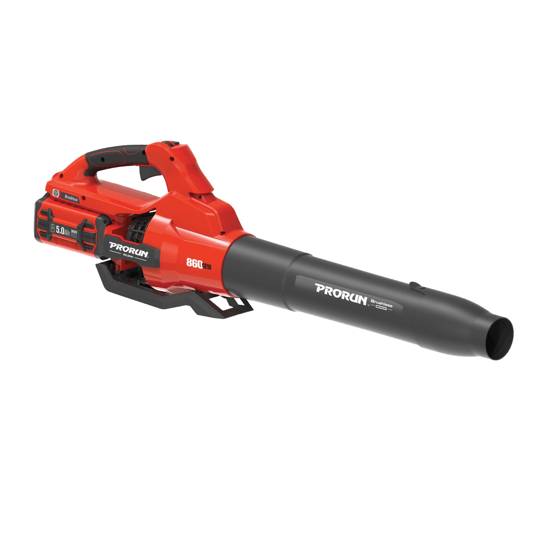 PRORUN PBL260H 60-volt 810-CFM 190-MPH Battery Handheld Leaf Blower 5 Ah