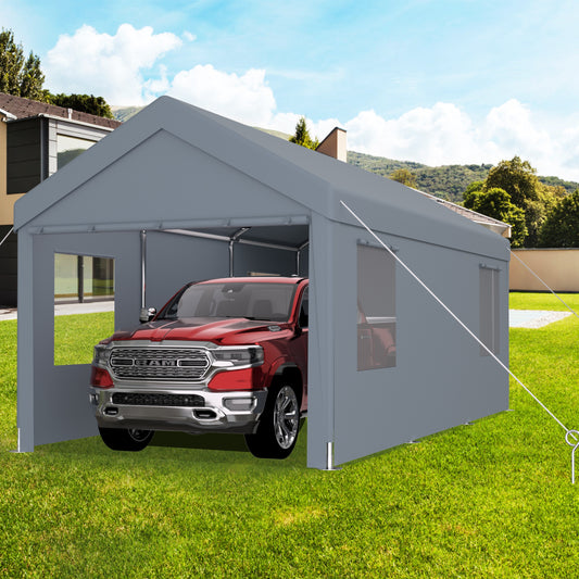 Damerin 12-ft x 20-ft Gazebos Grey Gazebo with Soft Top Roof