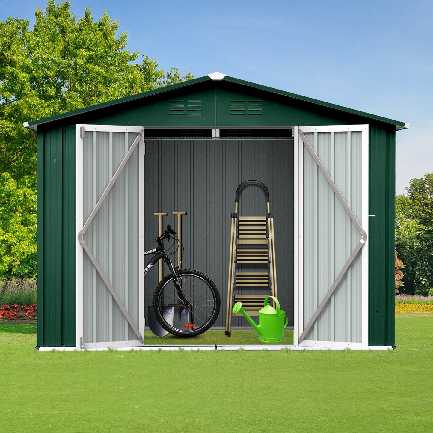 GZMR 8-ft x 6-ft Aluminum Metal Storage Shed
