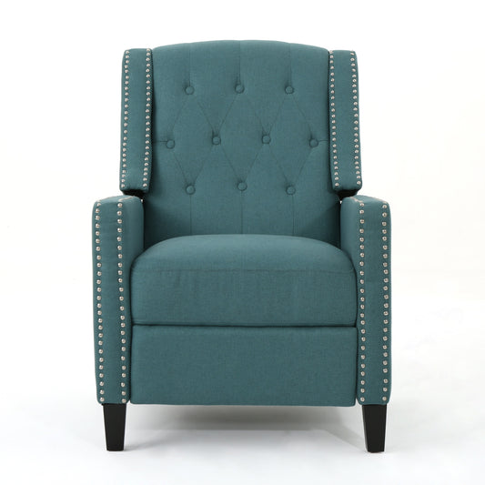 Christopher Knight Home Izidro Tufted Dark Teal Fabric Recliner
