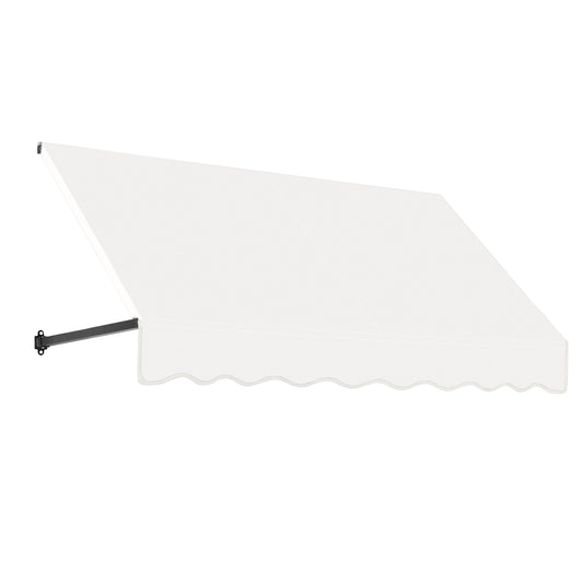 Awntech Dallas Retro 88.5-in Wide x 24-in Projection x 31-in Height Fabric White Solid Fixed Window/Door Awning