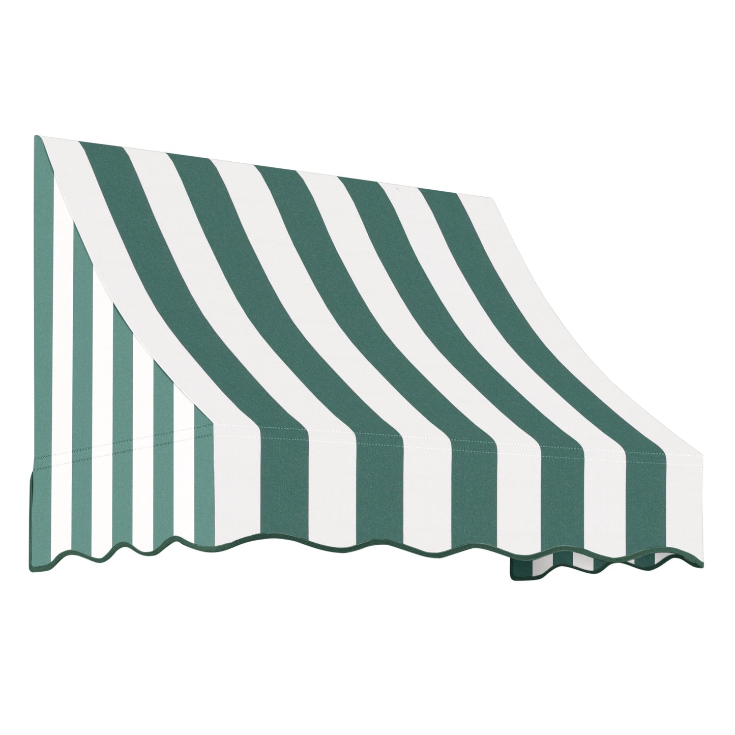 Awntech Nantucket 52.5-in Wide x 24-in Projection x 31-in Height Fabric Forest/White Stripe Striped Fixed Window/Door Awning