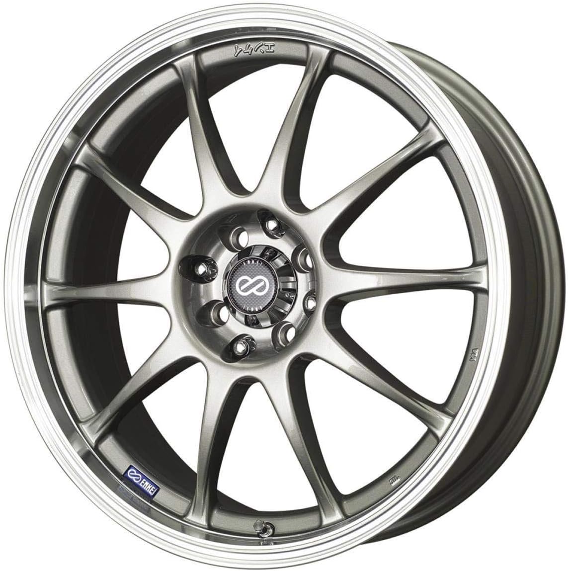 16x7 Enkei J10 (Silver w/ Machined Lip) Wheels/Rims 4x100/114.3 (409-670-10SP)