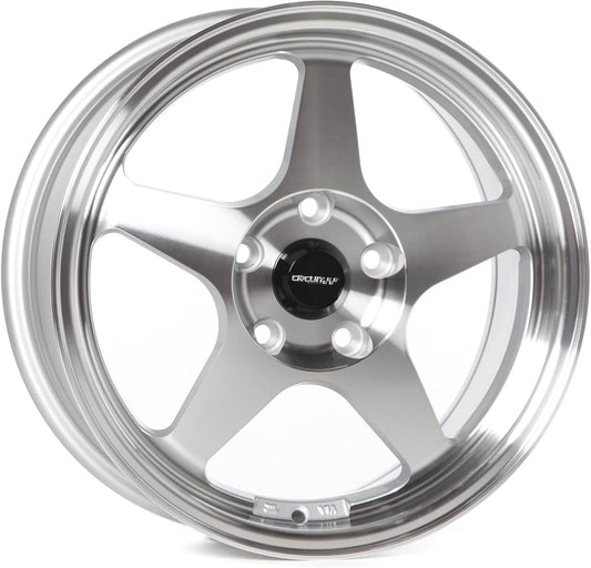 Circuit Performance CP22 16x7 Silver Machined 5x114.3 +35mm Offset Wheels Spoon SW388 Style