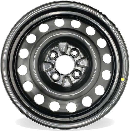 New Single 15” 15x5.5 Inch Steel Wheel for 2013–2019 Nissan Versa | OEM Design Replacement Rim | Black Finish | Direct Fit - OE Stock Specs | 62579