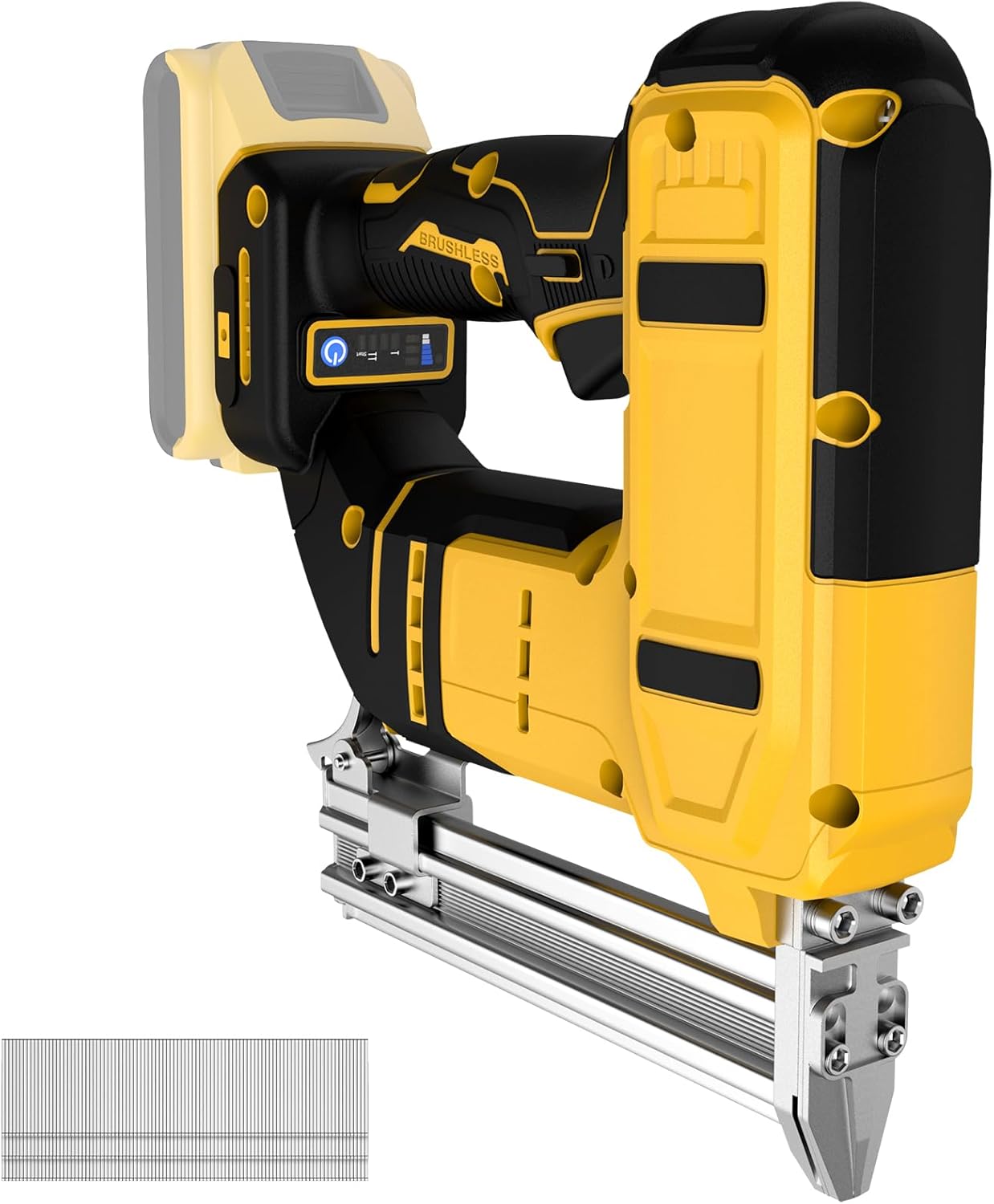18 Gauge Cordless Brad Nailer for Dewalt 20V MAX Battery, Battery Powered Nail Gun with 1000 Nails, Electric Nail Gun for Woodworking, DIY, Framing & Home Improvement (No Battery)