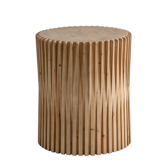 SINOFURN Modern Round MDF Natural 20.5-in W x 24-in H Coffee Table