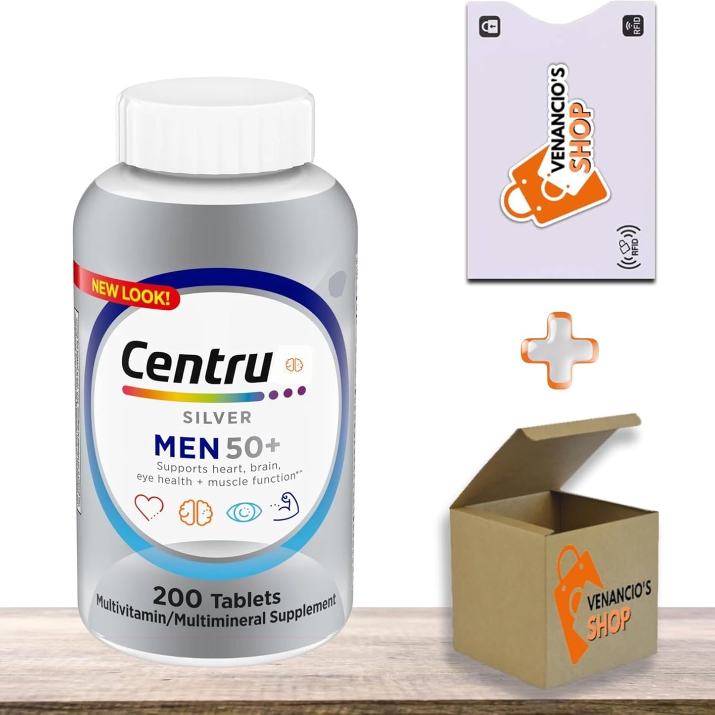 Silver Men 50 Plus, 200 Tablets – Complete Daily Multivitamin Supplement, for Men and Senior Adults – High Potency Vitamins & Minerals for Men's Health Over 50 (Pack of 1)