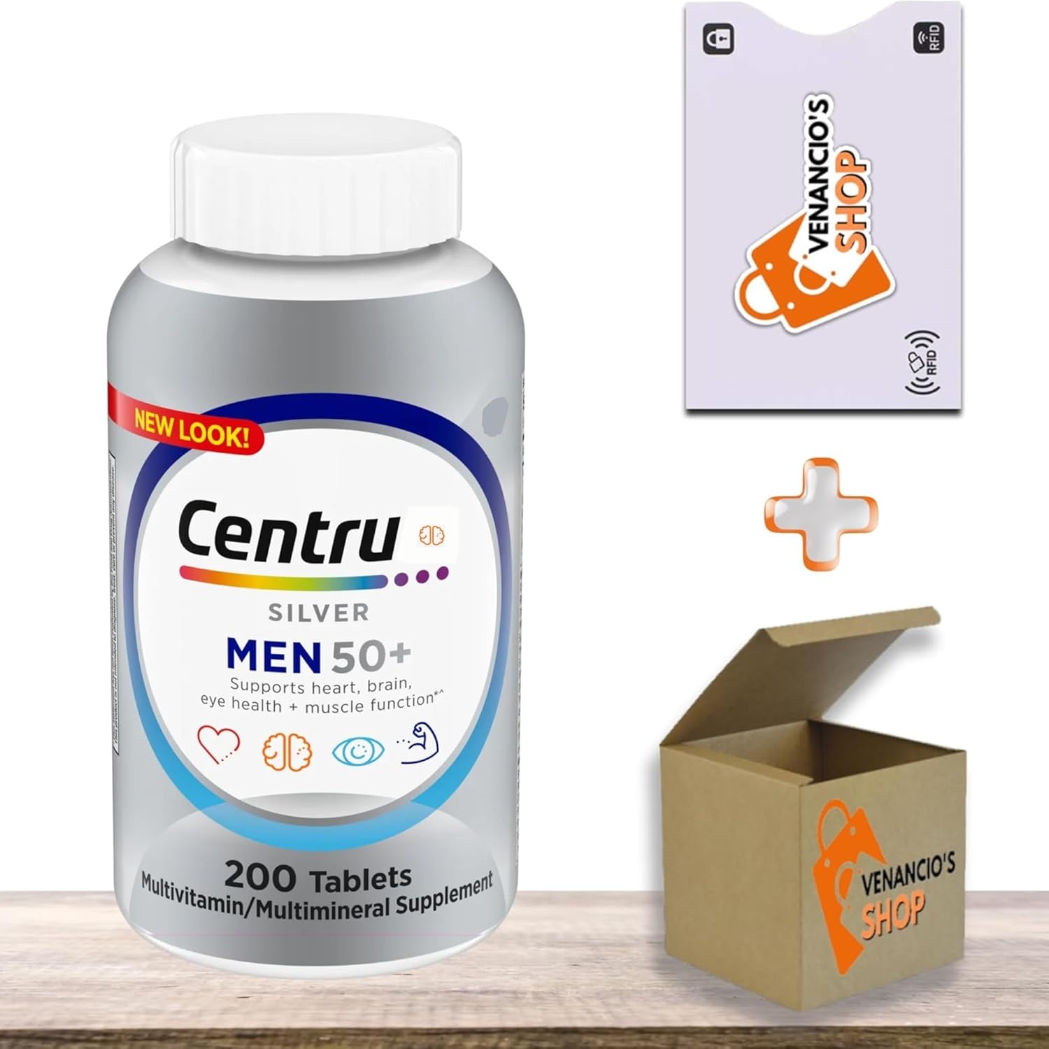 Silver Men 50 Plus, 200 Tablets – Complete Daily Multivitamin Supplement, for Men and Senior Adults – High Potency Vitamins & Minerals for Men's Health Over 50 (Pack of 1)