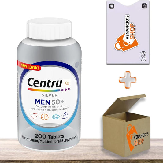 Silver Men 50 Plus, 200 Tablets – Complete Daily Multivitamin Supplement, for Men and Senior Adults – High Potency Vitamins & Minerals for Men's Health Over 50 (Pack of 1)