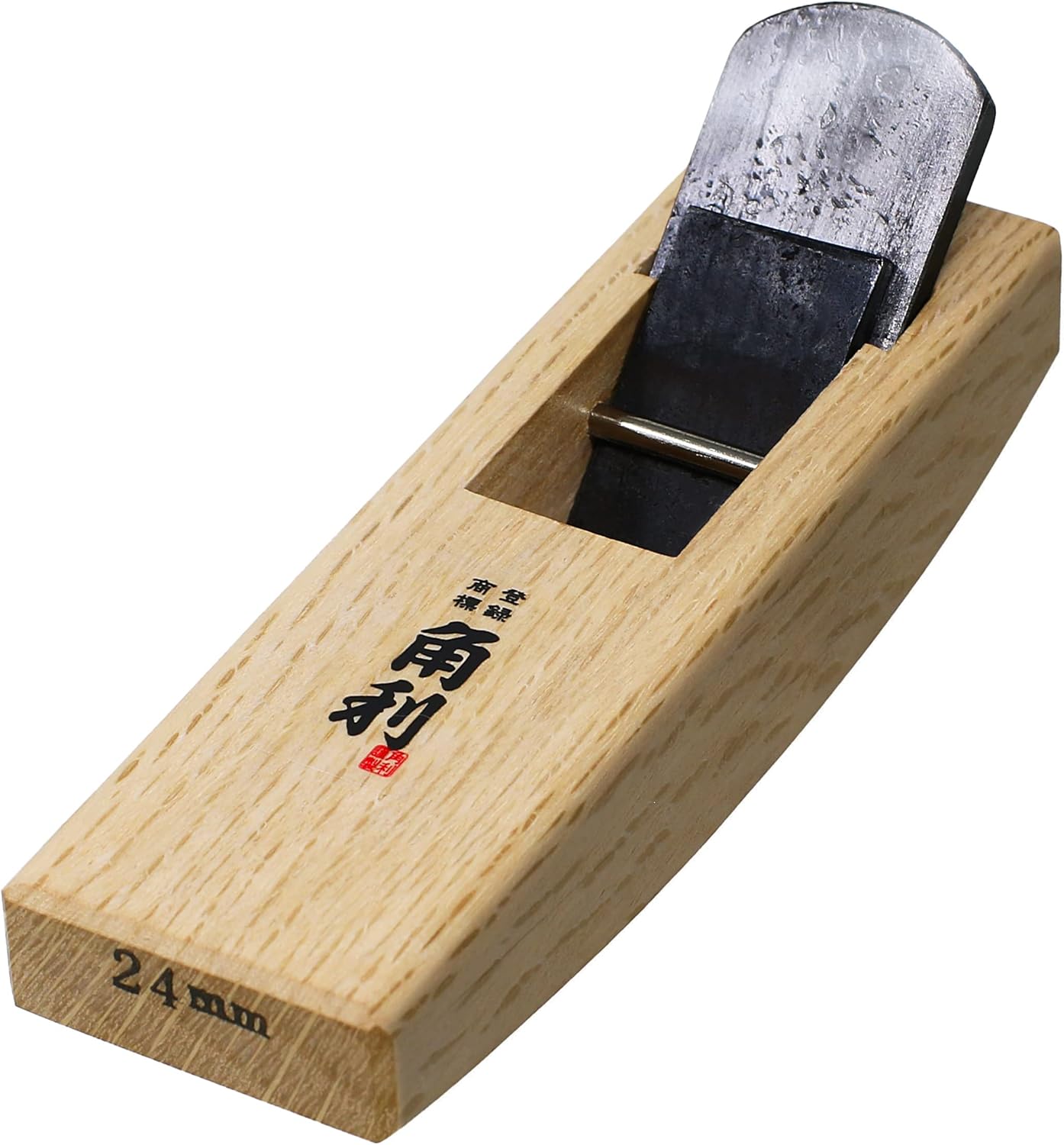 KAKURI Mini Hand Plane for Wood 24mm [Curved Sole] - Japanese Small Block Plane Tool for Round Work, Woodworking, Smoothing - 4.8 x 1.4 x 1.5 in, Made in Japan