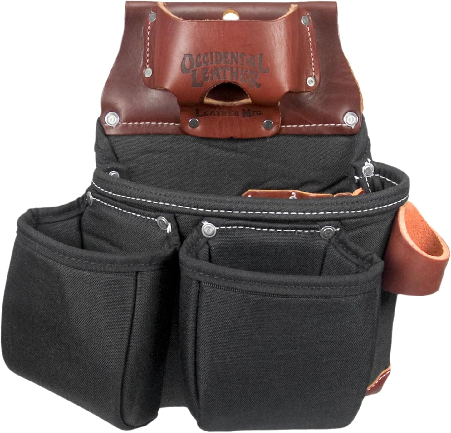 Occidental Leather OxyLights 3 Pouch Tool Bag with Tape Holder - Black - 10 Pockets & Tool Holders - Made in USA