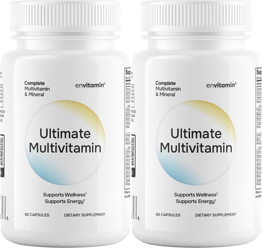 envitamin Ultimate Multivitamin Multimineral and Superfood with 42 Fruit and Vegetable Blend, 60 Count (Ultimate 2 Pack)