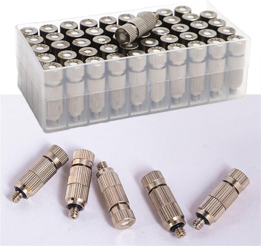 Pfeilzieher 80pcs Brass misting nozzles Heads high Pressure Mister nozzles for Cooling System Fog Nozzle atomizing Mister Sprinkle for Patio Garden Sprayer Irrigation Tool kit 0 004 0 035 Orifice