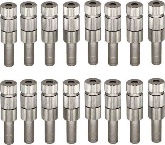 6mm quick connect mister heads 30pcs misting nozzles for cooling system water mister nozzles brass sprinkle fog nozzles for patio garden 0 004 0 020inch sprayer irrigation tool kit size 0 5mm