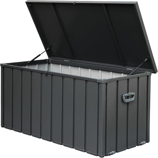 Dimakai 54.3-in L x 29.2-in 200-Gallon Gray Metal Deck Box
